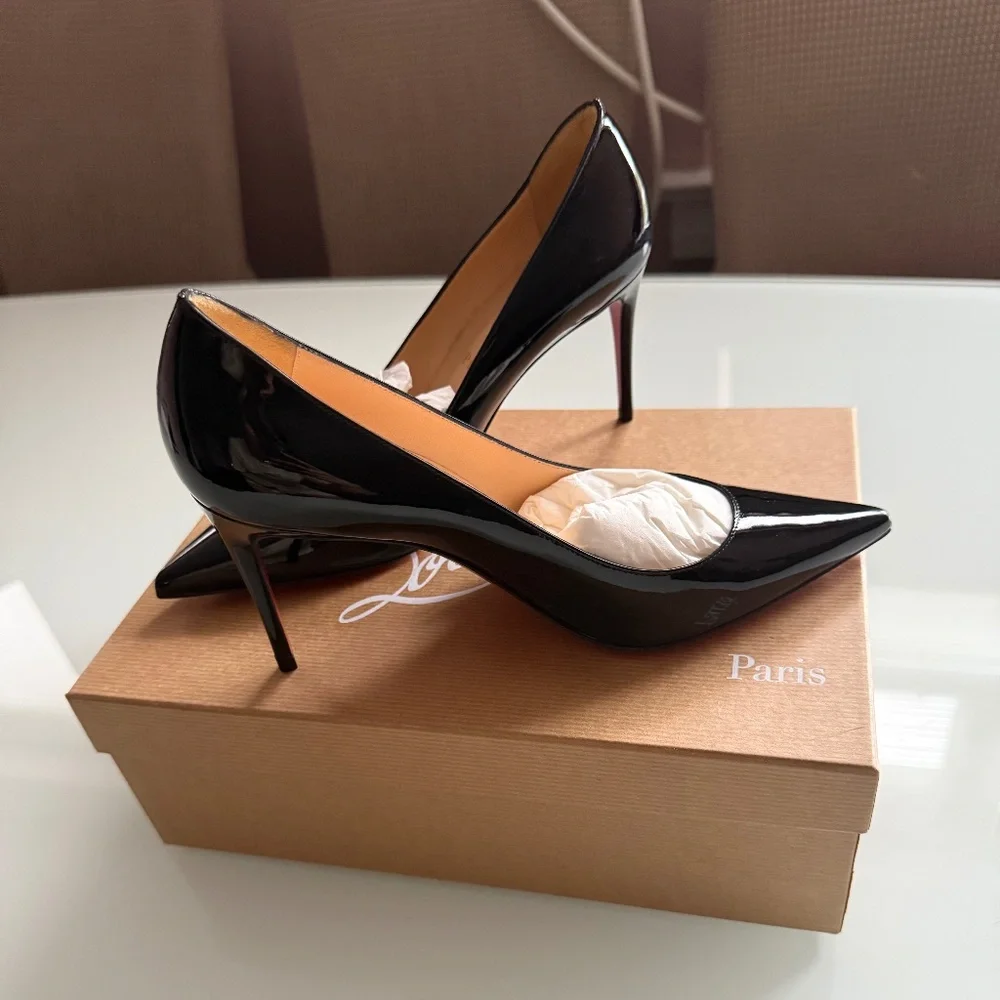Christian Louboutin Kate 85mm Patent Pump - 36.5 - Picture 1 of 10